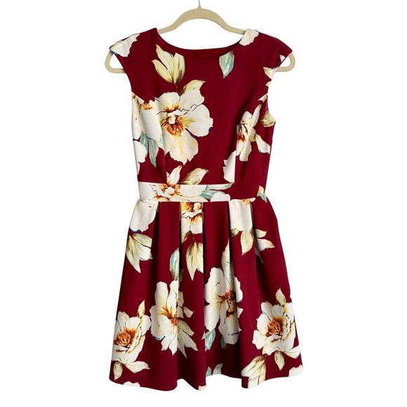 Honey and Rosie Women’s Tropical Floral Vintage Skater Style Dress size Small - Picture 2 of 6